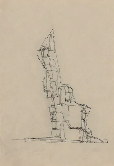 a professional hand sketch of architecture,
(POV view , DOF, first people view from the entrance, low angle shot:1.4),
(Ancient civilization, Alien Prometheus movie scene, dune movie scene:1.5), (The colonial city of the future, in the mist-filled Grand Canyon, on an unknown Earth-like planet, 2 moon on sky, Spaceship flight connects colonies, waterfulls:1.3), (Machu Picchu, a mountain settlement, incredibly spectacular:1.2), (Mario Botta:1.3), (avant-garde, future, reality, science fiction, photorealistic), (modern architecture:1.2), White limestone with black granite, fountain, waterfall, landmark, square, path, narrow street,
(Large Files, Ultra Realistic, 8K, 16k, FHD, HD, VFX, Perfect, Photography, composition, Architecture Sales Photography, Architecture Competition, Ultra High Resolution, Cinematography, High Resolution Image:1.1), (dramatic lighting, direct sunlight, ray tracing, clear shadow:1.2),  (real landscape:1.1), (blurred background:1.0), (urban background, more_details) ,
great lighting, extremely detailed, hillscastel, Neo Classic, Architecture sketch