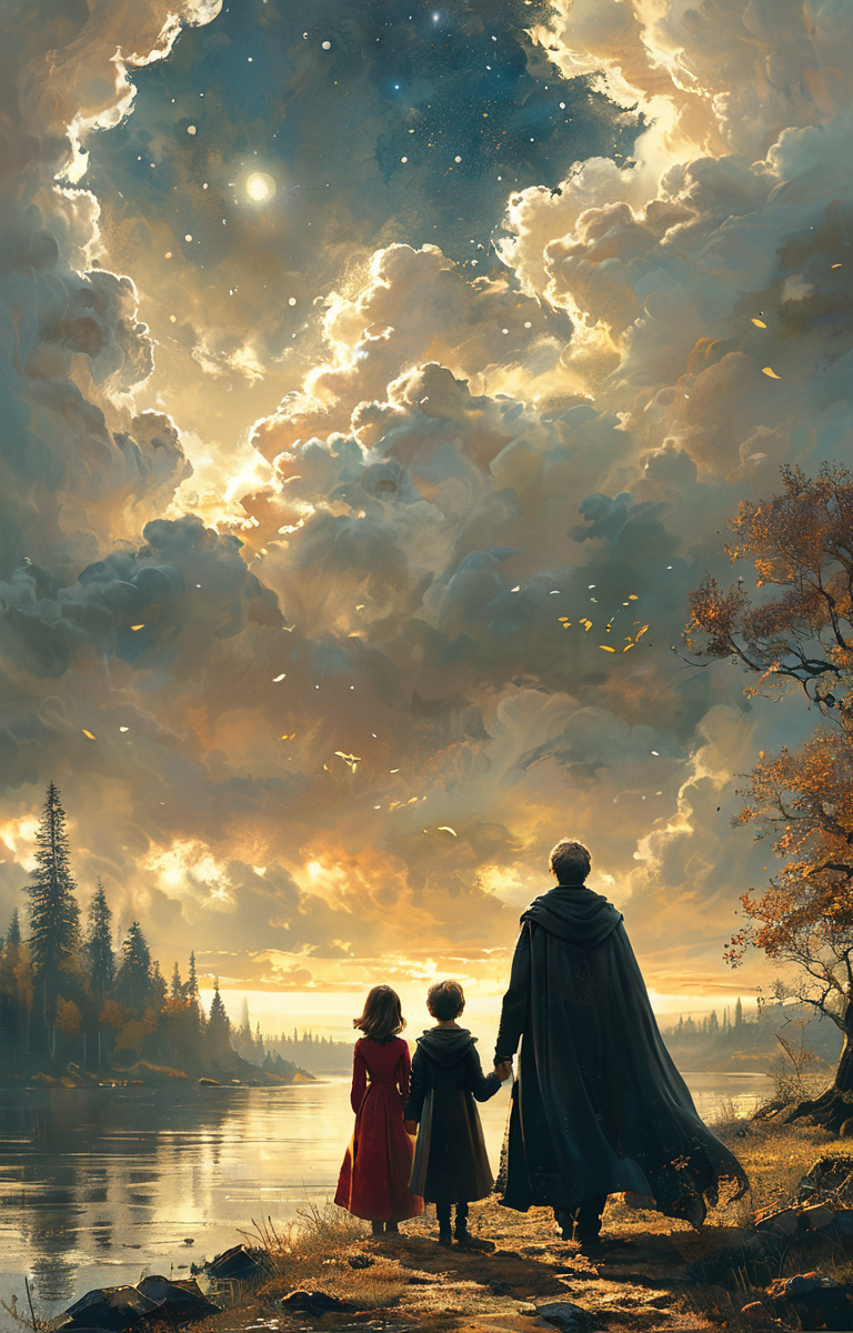 masterpiece,best quality,<lora:tbh334-sdxl:0.6>,illustration,style of Anato Finnstark portrait of family