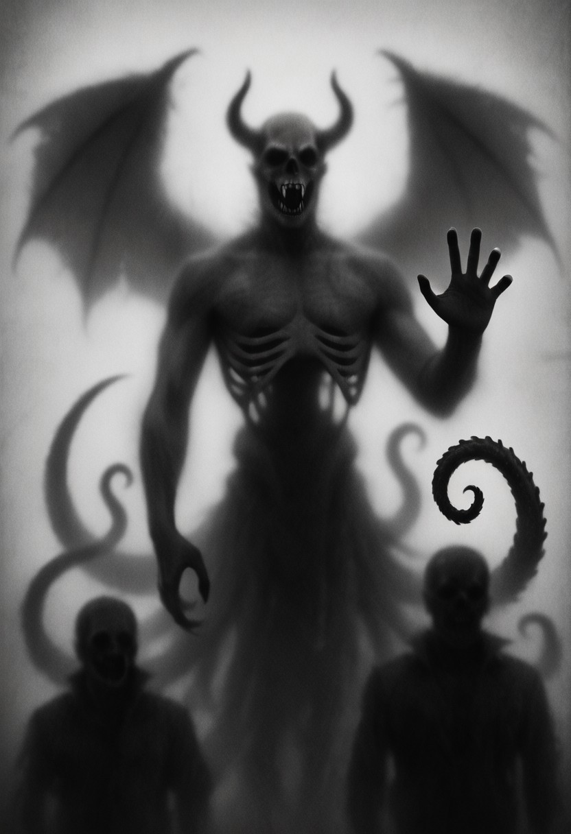 masterpiece, best quality, newest, absurdres, highres, 
IBWV1.0, silhouette, blurry, monochrome, window, glass, 
1boy, monster, monster boy, eldrich, eldrich horror, tentacles, tusks, fangs, sharp teeth, wings, demon wings, tail, demon, demon boy, unead, zombie, ribs, skull,
