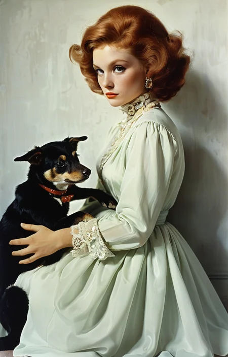 masterpiece,best quality,<lora:tbh370-sdxl:0.6>,illustration,style of Milton H. Greene animals
