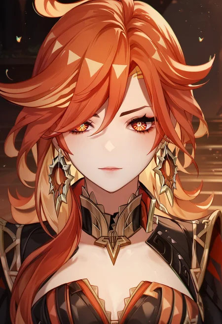 score_9_up, score_8_up, score_7_up, extreamly detailed, beautiful detailed face, complex detailed background, 1girl, BREAK,  MAVUIKA (GENSHIN IMPACT), MAVUIKA REGULAR WEAR