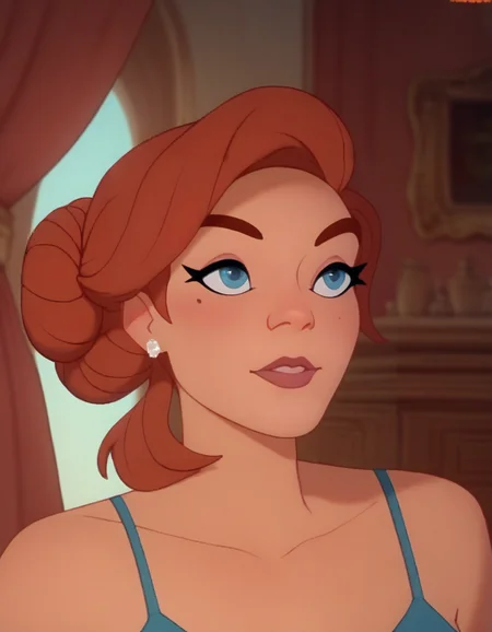 score_9, score_8_up, score_7_up, score_6_up, hi-res, 8k, Anastasiacv, 1girl, redhead, single bun hair, blue eyes, <lora:Anastasia_Don_Bluth:1>