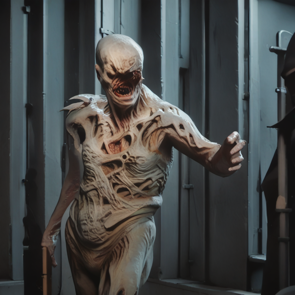 score_9,score_8_up,score_7_up,score_6_up,score_5_up,score_4_up,rating_safe,<lora:re3_remake_palehead:1>,palehead,monster,standing,dynamic pose,