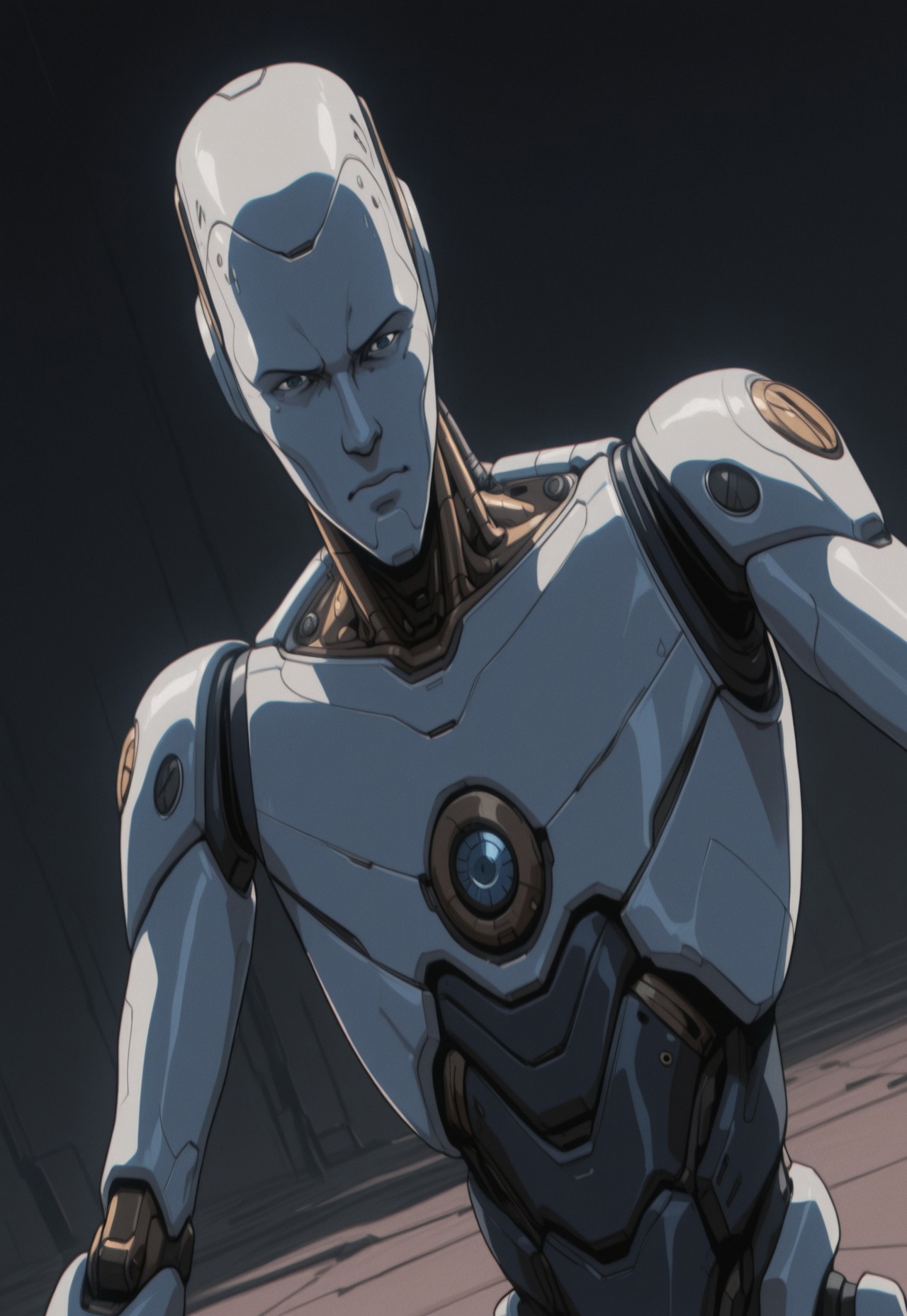 TTPhuman, 1boy, solo, robot, science fiction, metal skin, upper body,
retro_cyberpunk_fusion, retro, retro artstyle,
masterpiece, detailed, expressive, dynamic, dynamic pose, dynamic angle,