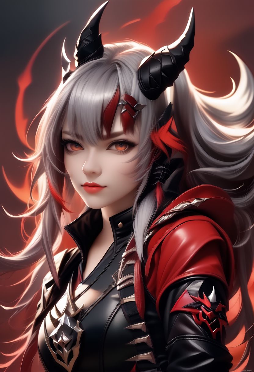 A horned female teen rogue wearing ((leather armor)), black suit, oni girl with wolf-ears, dangerous Kemonomimi waif, brunette assassin, tiefling thief, black hair, three small horns, [onii (Shuna, Hakurou) horns], tri-horns on forhead (masterpiece:1.5), (best quality), (disharmonic + ugly + unaesthetic:1.5)