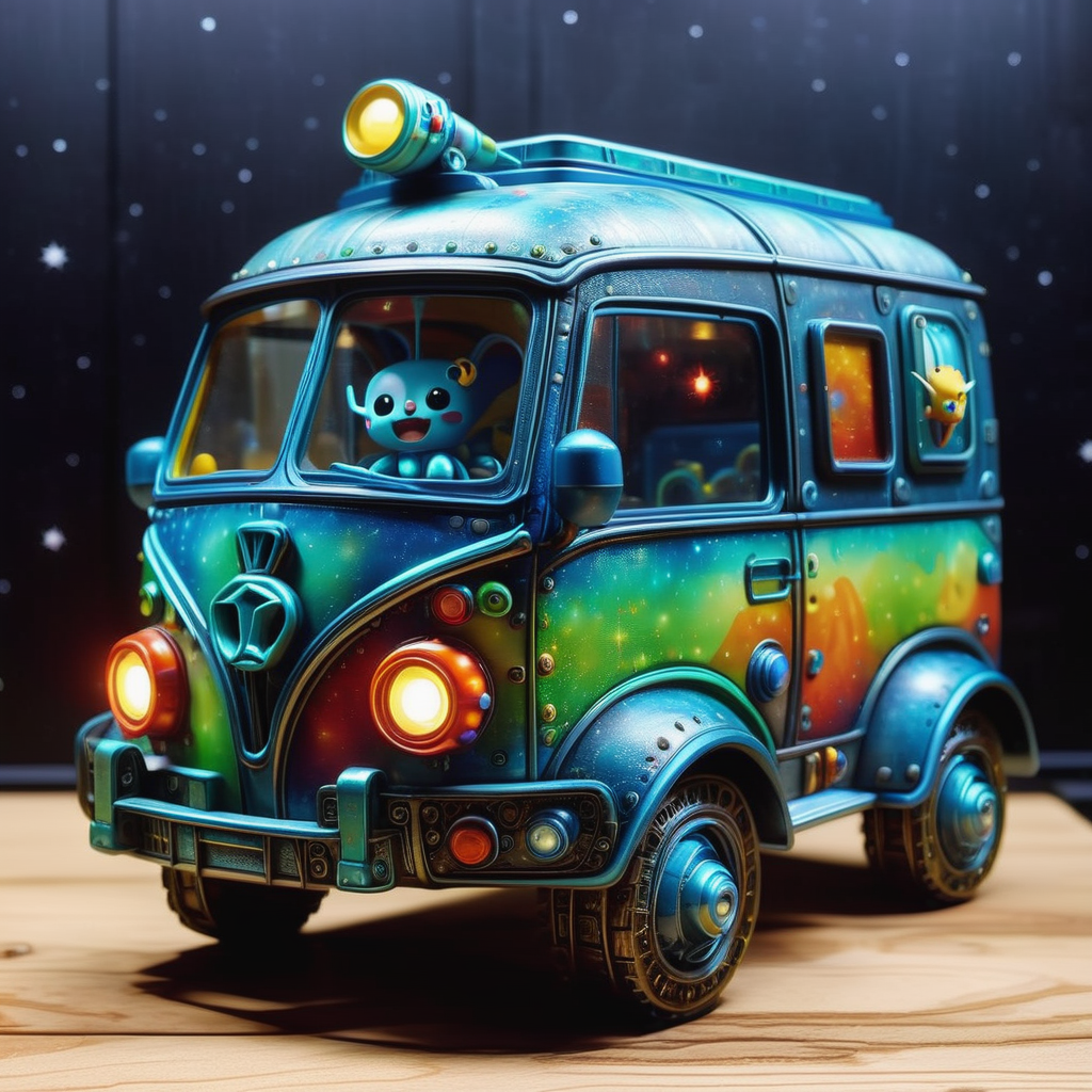((best quality)), ((masterpiece)), (hyper detailed),DonMF41ryW1ng5XL  GUP (Octonauts),  Power Windows, Cargo Area Light, Luggage Carrier,  Voidmetal, Weathered, Custom Artwork, Shiny Resin Coating,, <lora:DonMF41ryW1ng5XL:1>