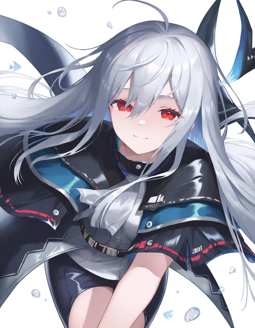 1girl,solo,looking at viewer,simple background,white background,smile,ichien,<lora:ichien-000026:1>,cowboy shot,skadi \(arknights\),, masterpiece, best quality, very aesthetic, absurdres,newest, incredibly absurdres,