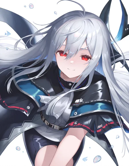 1girl,solo,looking at viewer,simple background,white background,smile,ichien,<lora:ichien-000026:1>,cowboy shot,skadi \(arknights\),, masterpiece, best quality, very aesthetic, absurdres,newest, incredibly absurdres,