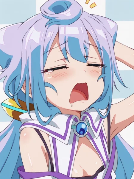 detailed background, shiny skin,
<lora:sango.pony:1>
sango,
tired, yawning,
