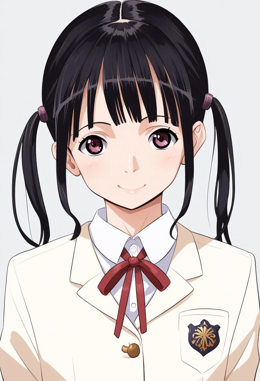 score_9, score_8_up, score_7_up, source_anime,(extremely detailed CG), (best quality),{kaede,
1girl,face,smile ,front view,school uniform,twin tails}