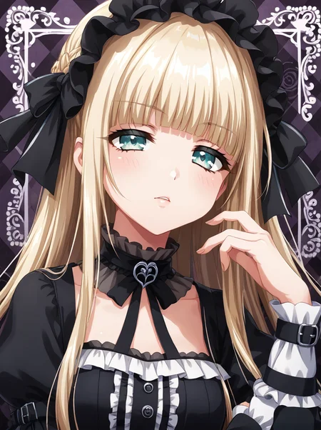 detailed background, shiny skin, rating safe,
<lora:noa.pony:1>,
noa,
gothic fashion, half-closed eyes,