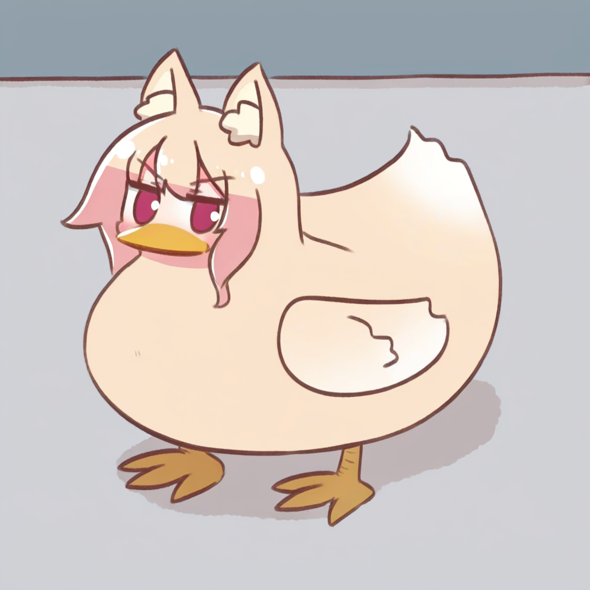 <lora:kemomimi_xl_lion:1>kemomimi, personating, objectification, animal,duck