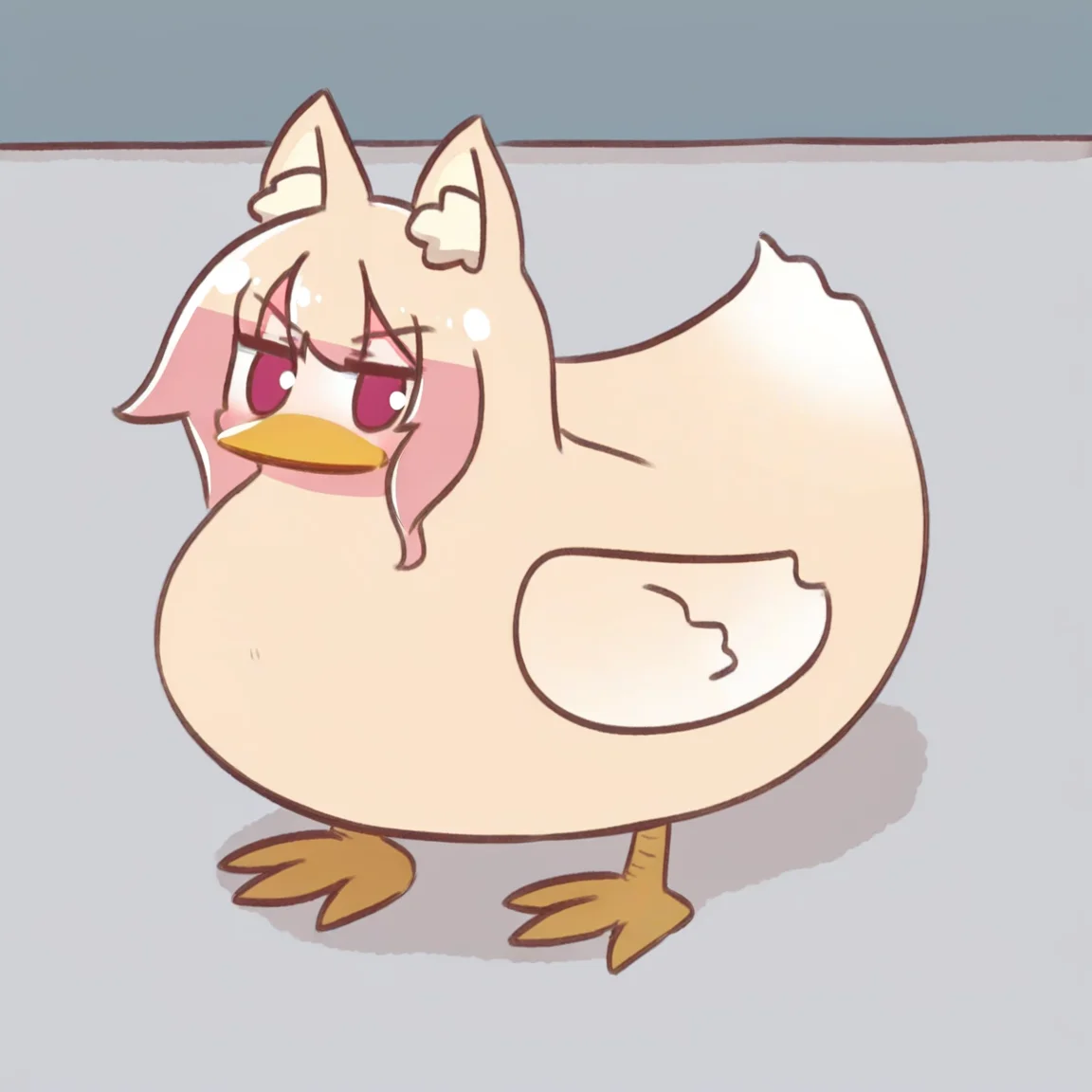 <lora:kemomimi_xl_lion:1>kemomimi, personating, objectification, animal,duck