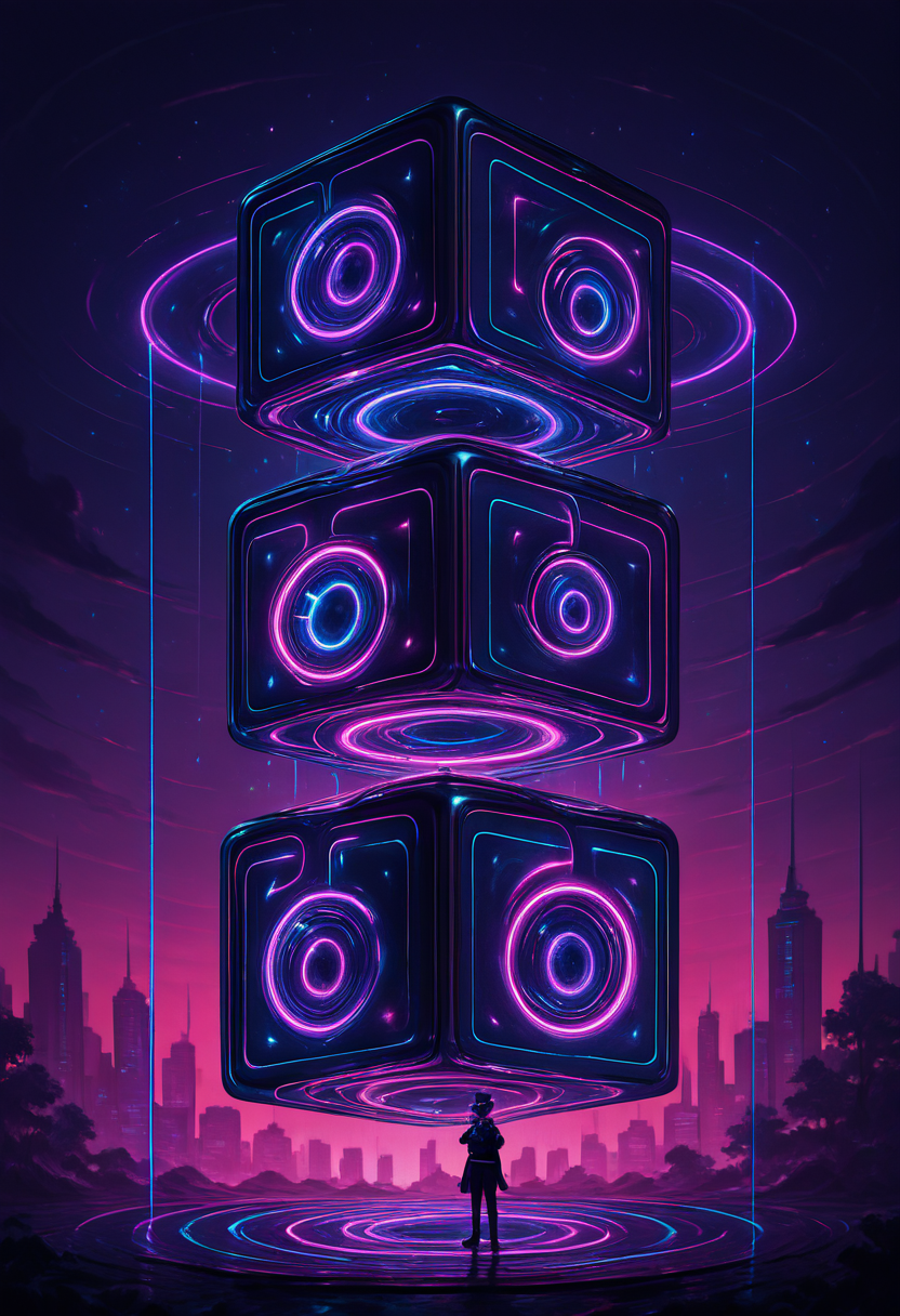 masterpiece, best quality,     D1sc0Pnk, cube,     <lora:DiscoPunk_IXL:1.0>,