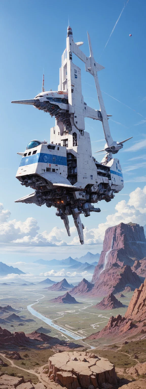 score_7_up, score_6_up, science-fiction, space opera, majestuous space scenery, spaceship, detailed planet, <lora:LOREVER-style_ponyXL:1>