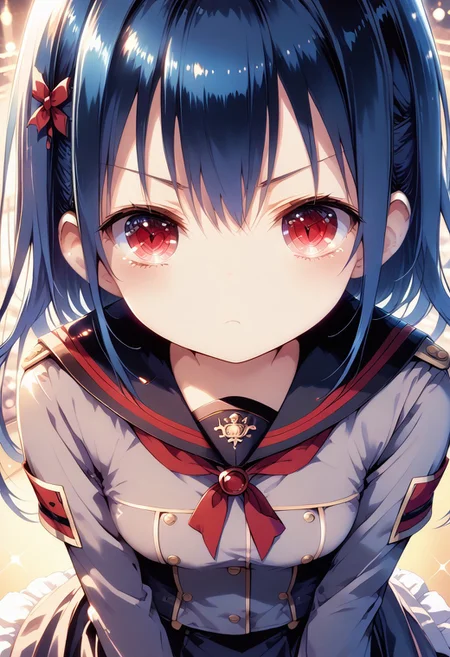 score_9, score_8_up, score_7_up, 1girl,FujisakaLP,high definition eyes, (masterpiece), (best quality), (ultra detailed),(disheveled hair),(illustration), (best shadow), detail1eye, intricate, hyper detailed, illustration,soft lighting, scenic, disgust, Navy blue hair, colorful, colorized, from_above ,vampire_costume , runway <lora:pastelStyleV4:0.6>