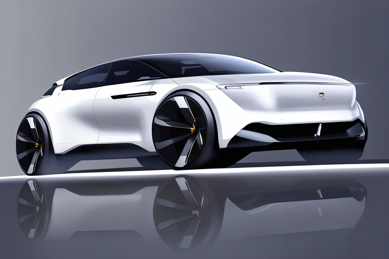 (best quality, masterpiece :1.2),car render style,white car,simple background,futuristic,finely detailed,4k,studio lighting,product design,<lora:car_render_neutral_lora_v3-000016:0.8>,