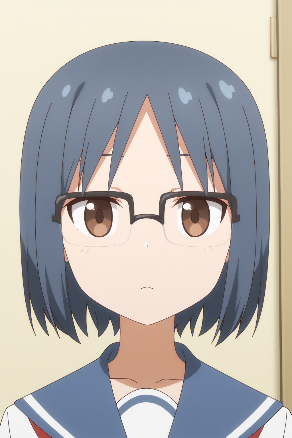 anime coloring, Aoi Satou, glasses <lora:NinKoro_-_Aoi_Satou_-_illustrious:0.8>