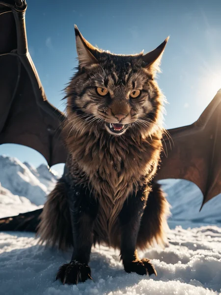 cinematic film still A high definition epic photograph of ((Kongamato - Large bird with teeth, leathery skin and bat-like wings)), Frozen Tundra: An icy expanse with glistening snow under a pale winter sun. as the backgroud.
(dynamic:1.1), sun rays,, (taken by 10mm fisheye lens:1.1)
 = ((Vivid, HDR, Canon50, 8K, Hyper Realistic, Dramatic, Epic, Dynamic Contrast, Cinematic Lighting)) (((Zoomed Out, Far away Shot))) = =. Epic dynamic lighting . =vibrant, highly detailed, psychedelic
<lora:juggernautXL_version6Rundiffusion:0.8> <lora:crystalClearXL_ccxl:0.8> ((Vivid, Epic, Dynamic contrast)) (((Zoomed out, Far away shot, In frame)), 
   <lora:extremely_detailed:0.8> extremely detailed <lora:glowneon_xl_v1:0.8> glowneon, glowing, sparks, lightning, - Generate images with sharp edges and fine details.
- Produce high-resolution images with no blurriness or distortions.
- Create images with clear and well-defined subjects.
- Ensure that the output images have crisp lines and distinct features.
- Generate images with vibrant colors and accurate tones.
- Avoid noise or artifacts in the generated images.
- Focus on producing clear textures and patterns in the images.
- Emphasize clarity and definition in all aspects of the generated images.
- Prioritize the sharpness and clarity of the main subjects in the images.
- Optimize the AI model to produce clear and visually appealing images., Wlop, By art germ . shallow depth of field, vignette, highly detailed, high budget, bokeh, cinemascope, moody, epic, gorgeous, film grain, grainy