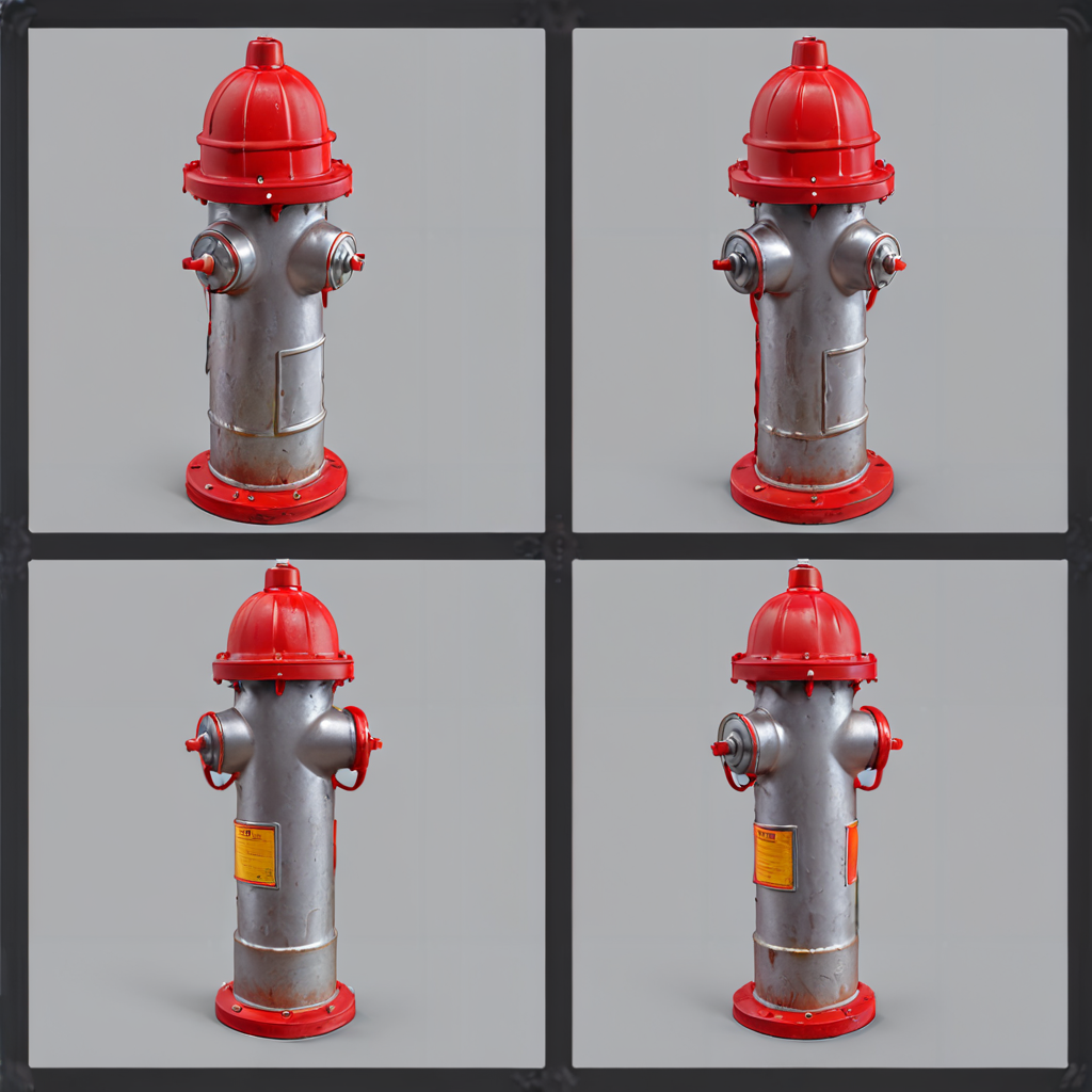 <lora:Everly_Heights_Prop_Generator:1> a fire hydrant (front, back, side:1.2)
