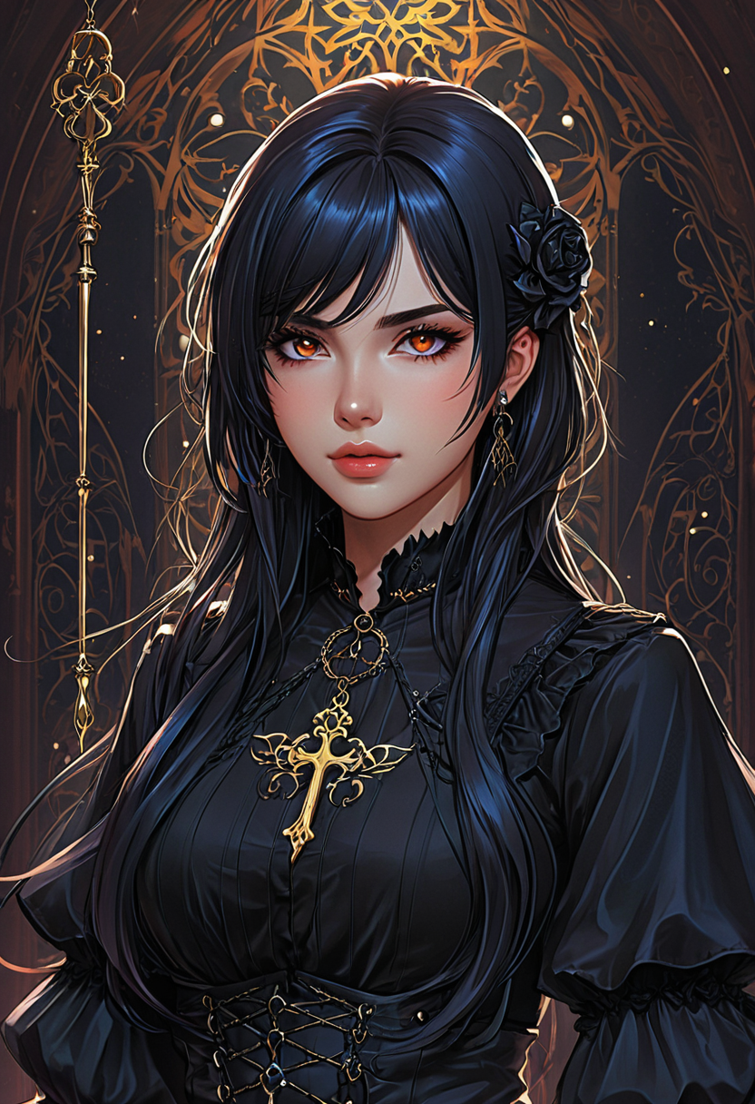 anime artwork <lora:CB-Gothic-000004:1>,Charlie Bowater,gothic art, . anime style, key visual, vibrant, studio anime,  highly detailed