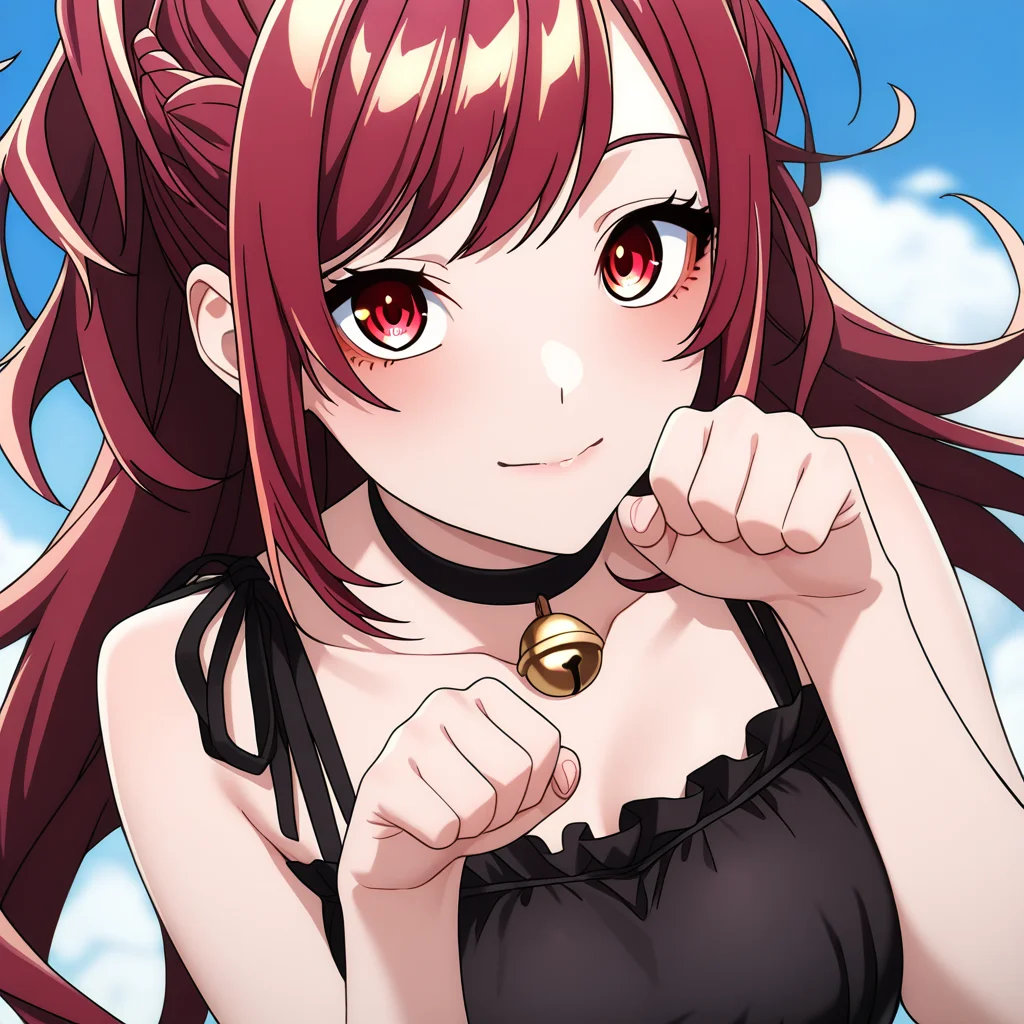 masterpiece,best quality,newest,absurdres,highres,safe,<lora:noobai_ep11_stabilizer_v0.138_fp16:1>,kaede kazama,red hair,<lora:Kaede Kazama_1:1>,1girl,paw pose,cat lingerie,