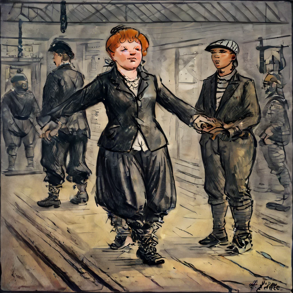 ((best quality)), ((masterpiece)), ((realistic,digital art)), (hyper detailed),ZilleAI female Immersive Storyteller, , Middle-aged, Slinky, Pacific Islander, Steel gray eyes, Bulbous Nose, Unusual Chin, Unique face shape, Gothic makeup , Ginger Boho waves hair, Excitement, Stealthy Crouch, Character crouches low, arms outstretched, and eyes alert, adopting a stealthy pose., wearing Holo-Foil Biker Shorts, Plasma Blazer, Quantum Energy Stilettos, Robo-Lace Snapback, and, Holding an ancient artifact with reverence and awe. <lora:Zille_Style:1>