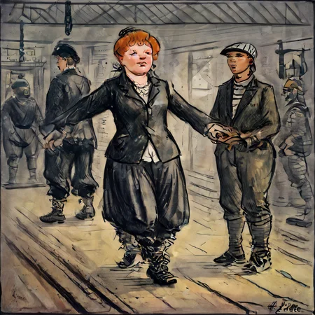 ((best quality)), ((masterpiece)), ((realistic,digital art)), (hyper detailed),ZilleAI female Immersive Storyteller, , Middle-aged, Slinky, Pacific Islander, Steel gray eyes, Bulbous Nose, Unusual Chin, Unique face shape, Gothic makeup , Ginger Boho waves hair, Excitement, Stealthy Crouch, Character crouches low, arms outstretched, and eyes alert, adopting a stealthy pose., wearing Holo-Foil Biker Shorts, Plasma Blazer, Quantum Energy Stilettos, Robo-Lace Snapback, and, Holding an ancient artifact with reverence and awe. <lora:Zille_Style:1>