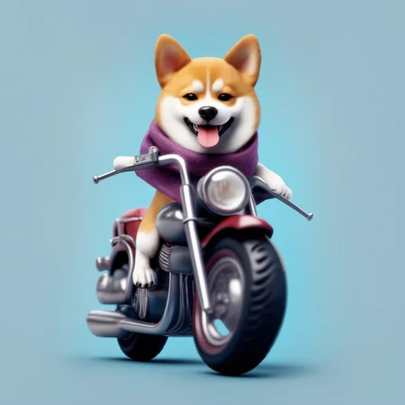 highres, masterpiece, 8k, 4k, (realistic photo), (photorealistic), ambient_light,
a dog is riding a motorcycle with a scarf on it's back and smiling at the camera,, animal, dog, gradient, gradient background, ground vehicle, motor vehicle, motorcycle, no humans, open mouth, shiba inu, smile, tongue, tongue out <lora:sdxl_lora-000070:1>