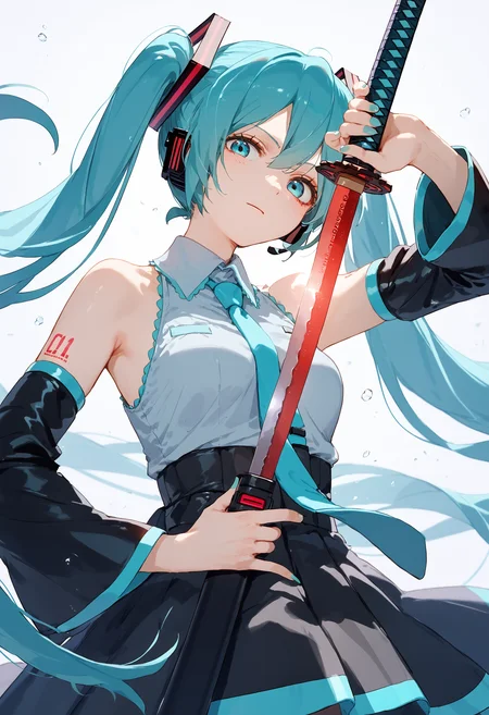 score_9, score_8_up, score_7_up, 1girl, holding sword unsheathing, looking at viewer, hatsune miku
<lora:unsheathing_2_final:1>