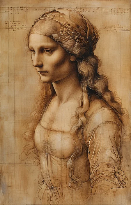 masterpiece,best quality,<lora:tbh191-sdxl:0.9>,illustration,style of Leonardo da Vinci,