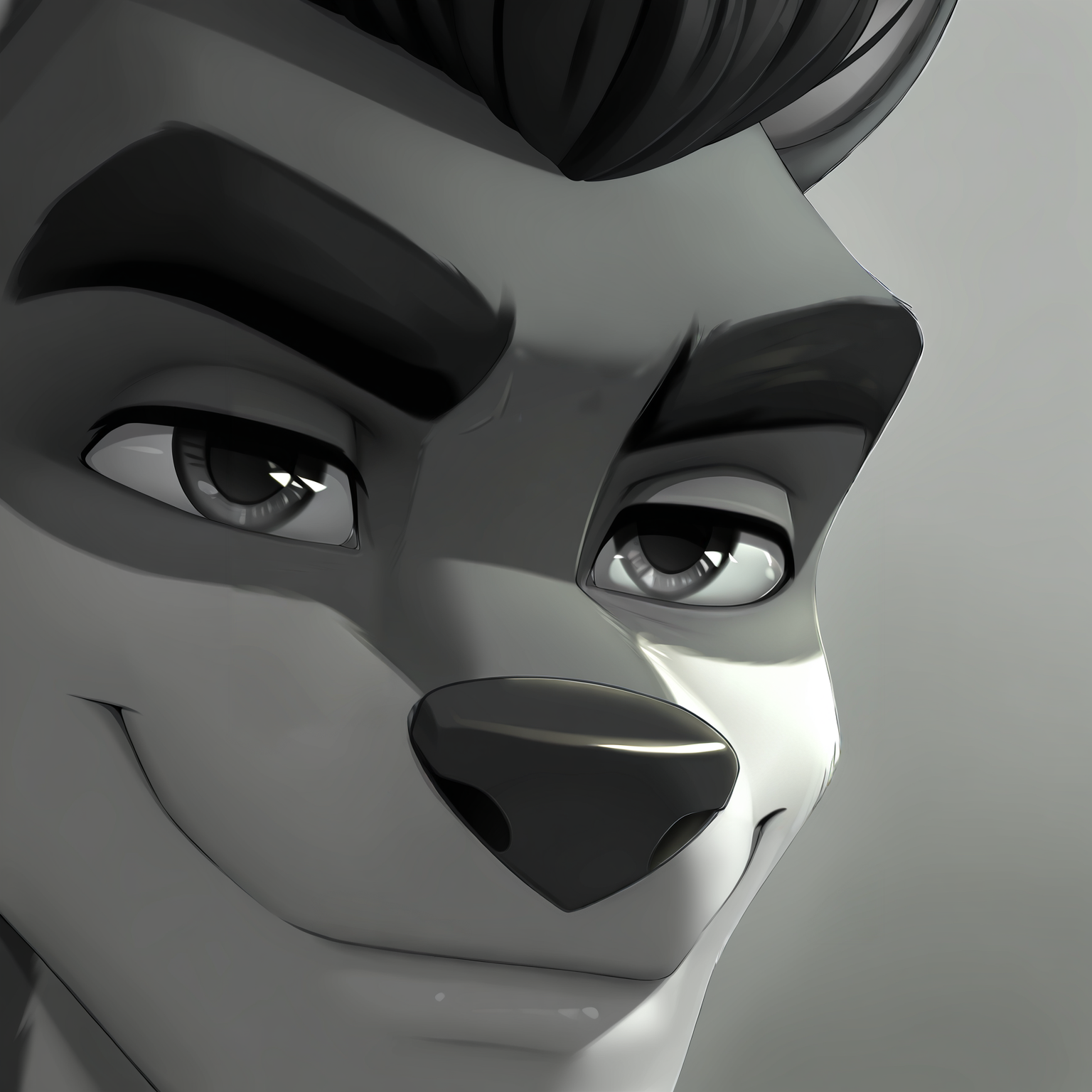 <lora:Gigachad:1> gigachad, black and white, monochrome, close-up, crash bandicoot,, masterpiece, best quality, newest, absurdres, highres, very aesthetic,
