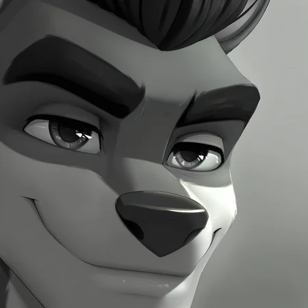 <lora:Gigachad:1> gigachad, black and white, monochrome, close-up, crash bandicoot,, masterpiece, best quality, newest, absurdres, highres, very aesthetic,