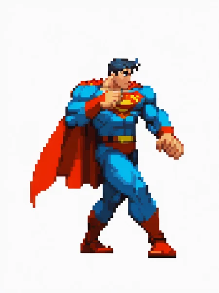 CapcomVsSnk,, white background,,
1boy, (superman:1),, looking at away, dynamic pose, full body, fighting stance,
<lora:ACapVSsnk_Style:1.2>,