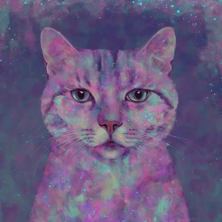 <lora:SDXL_Glittery_Portraits_Sa_May_V5:1> Glittery portrait , a cat