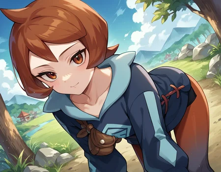 score_9, score_8_up, score_7_up, source_anime,
pokemonarezu, <lora:pokemon-arezu-ponyxl-lora-nochekaiser:1>
pokemonarezu, brown hair, cowlick, short hair, brown eyes,
collarbone, diamond clan outfit, jacket, long sleeves, pantyhose,
outdoors, nature, bent over,
looking at viewer, cowboy shot, dutch angle,