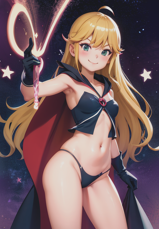 <lora:YNY_Doronjo:0.8>, YNY_Doronjo, 1girl, solo, smirk,, (magical, magnificent, masterpiece:1.3)