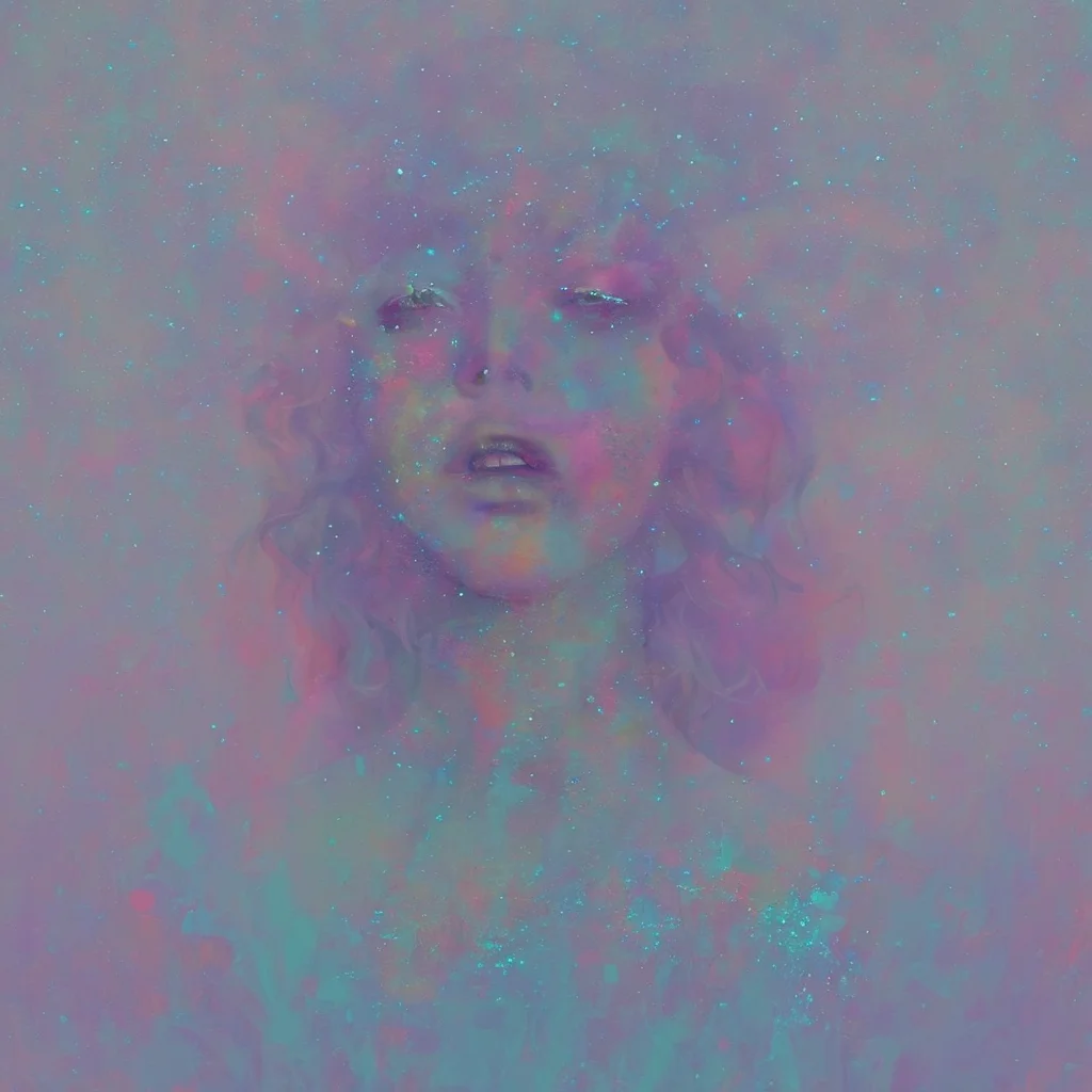 <lora:SDXL_Glittery_Portraits_Sa_May_V5:1> Glittery portrait , summer soderstrom, sierra skye, Surreal minimalism, full body, stunningly gorgeous woman