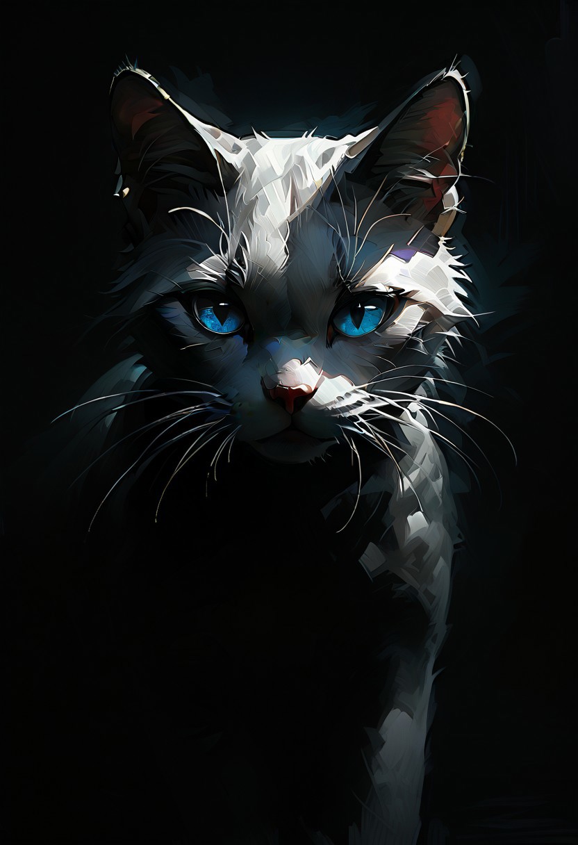 score_9, score_8_up, score_7_up, score_6_up, white Cat, blue eyes,