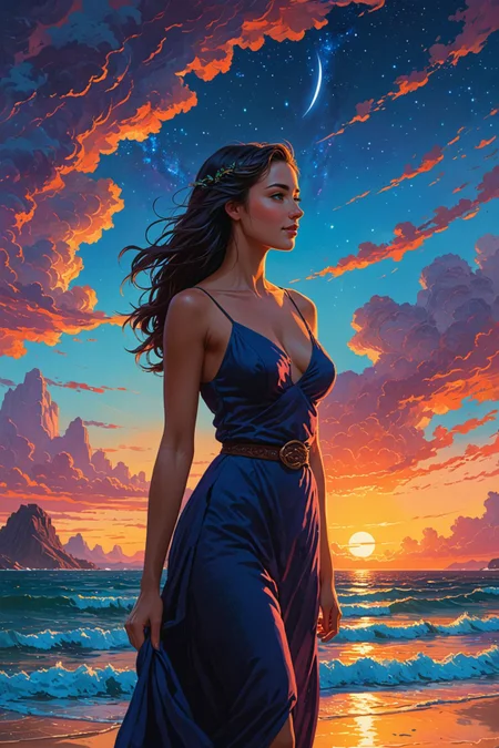 by Alena Aenami and [Emil Nolde|Henry Moret] in the style of [John Watkiss:Ted Nasmith:0.25]