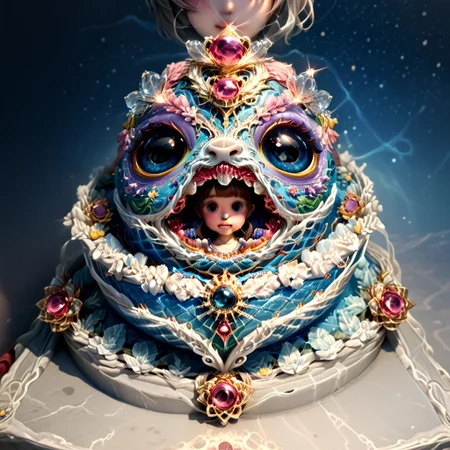 score_9, score_8_up, score_7_up, , attractive beautiful and pretty wedding cake, cuteness overload and adorable wedding cake, (best quality, masterpiece:1.6), (8k resolution, RAW photo, photorealistic, uncanny realism:1.6), petite body, little body, AWARD WINNING REALISTIC PRETTY CUTE ADORABLE FACE, perfect shadow, perfection face, colorful, photography, Fujifilm XT3, strong film grain, realism pushed to extreme, surreal, incredibly lifelike, immaculate micro-details skin textures, technicolor, depth of field background,
