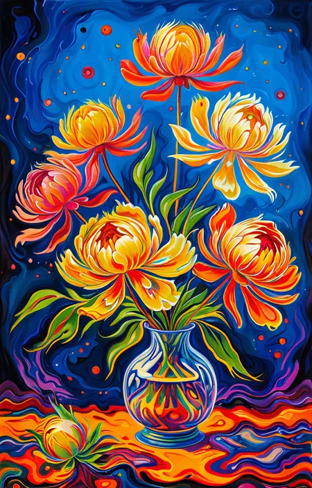 masterpiece,best quality,<lora:tbh25-sdxl:0.9>,illustration, decaying peonies