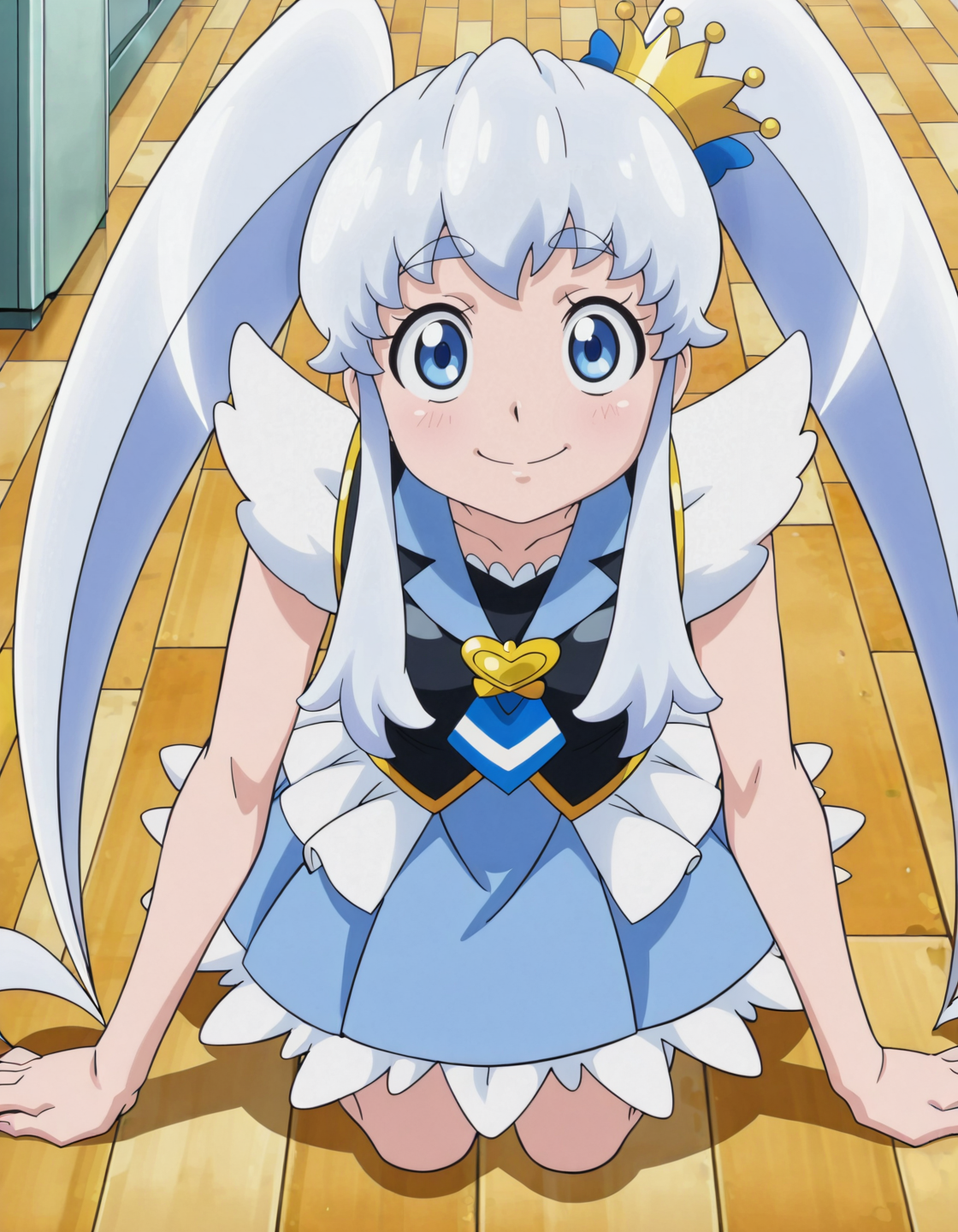 anime screencap, solo,1girl,cureprincess,smile,looking at viewer,small breasts <lora:cureprincess_IL:0.8>
high definition,amazing quality,best quality,very aesthetic,masterpiece,absurdres,