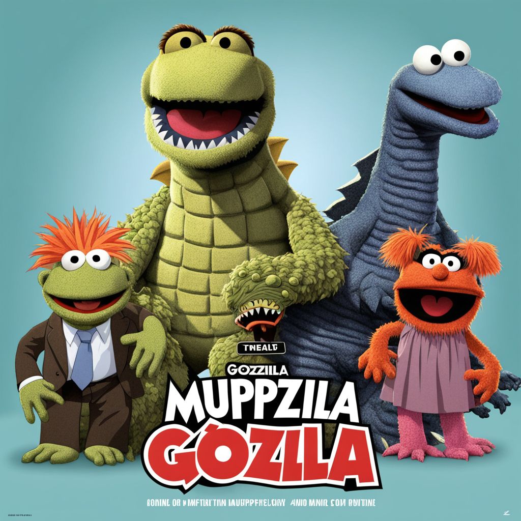 Godzilla MuppetShow  <lora:SDXL-MuppetShow-Lora-step00002500:0.8>