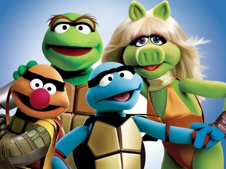 Teenage mutant ninja turtles MuppetShow <lora:SDXL-MuppetShow-Lora-step00002500:1.0>