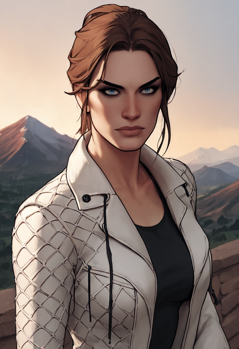 score_9, score_8_up, score_7_up, score_6_up, score_5_up, score_4_up, BREAK <lora:Bella-PXL:1> bella-PXL, bella, brown hair, blue eyes, 1girl, solo, portrait, Mesh hooded jacket, eyes_closed, volcano, realistic, , portrait, <lora:Lilandava_PDXL:1> AdamHughesstyle