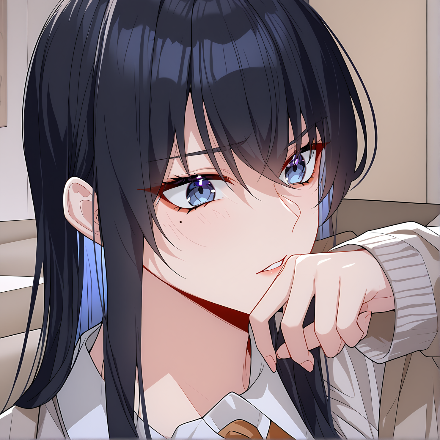 masterpiece,best quality,newest,absurdres,highres,safe,<lora:noobai_ep11_stabilizer_v0.138_fp16:1>,1girl,black hair,wei_nan,<lora:wei:1>,standing,