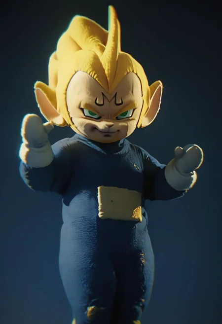 score_9, score_8_up, score_7_up, solo, Majin wearing po_teletubbies outfit