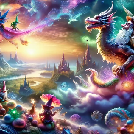 Fujifilm quality photograph (best quality)++, (masterpiece)++, (detailed)+, elf on the shelf fighting a Dragon, (fantasy illustration)1.3, enchanting Dragon battle elf on the shelf, mystical battle, (many gnomes battling)1.4 (whimsical charm).4 Otherworldly charm, mystical sky, (Luis Royo)1.2, (Yoshitaka Amano)1.1, moonlit night, soft colors, (detailed cloudscape)1.3, (high-resolution)1.2 (gnomes  battling everywhere)1.2 , <lora:DonM3t3rn1tyXL-v1.1:0.8> DonM3t3rn1tyXL <lora:DonMD1g174l4sc3nc10nXL:0.8> DonMD1g174l4sc3nc10nXL  <lora:Dragons:0.8> dragon  <lora:EnvyMagicalXL01:0.8> magical <lora:FantasyLandscape:0.8> FanLan
