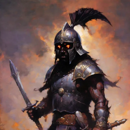 <lora:fr4z3tt4:0.75>fr4z3tt4 warrior in a helmet with glowing eyes and a dark face